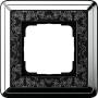 Рамка 1-постовая Gira ClassiX Art хром/черный 0211682