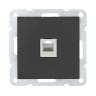 Розетка LK Studio компьютерная RJ-45 кат. 5е с накладкой (черный бархат) LK60 866108-1 купить в интернет-магазине SVETHUB в Москве