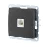 Розетка LK Studio компьютерная RJ-45 кат. 5е с накладкой (черный бархат) LK60 866108-1 купить в интернет-магазине SVETHUB в Москве