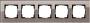 Рамка 5-постовая Gira Esprit дымчатое стекло 0215122