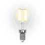 Лампа светодиодная филаментная Uniel E14 5W 3000K LED-G45-5W/WW/E14/CL/DIM GLA01TR UL-00002866