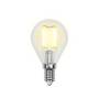 Лампа светодиодная филаментная Uniel E14 5W 4000K LED-G45-5W/NW/E14/CL/DIM GLA01TR UL-00002870